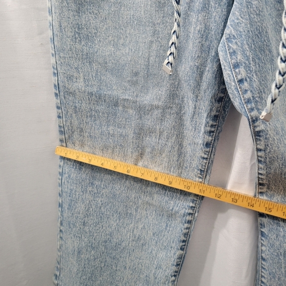 Kensie Jeans For Women's The Carla Hi-Rese Wide Leg Light Blu Braided Belt Sz 12 - Picture 14 of 16